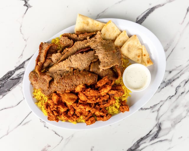 Platter w/Seasoned Rice - Lunch Special.